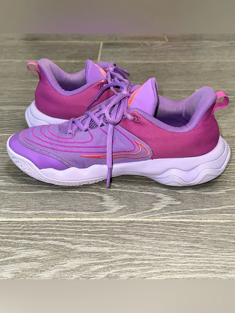 Nike Giannis Immortality 4 Big Kids Size 7Y Basketball Sneakers Black Raspberry